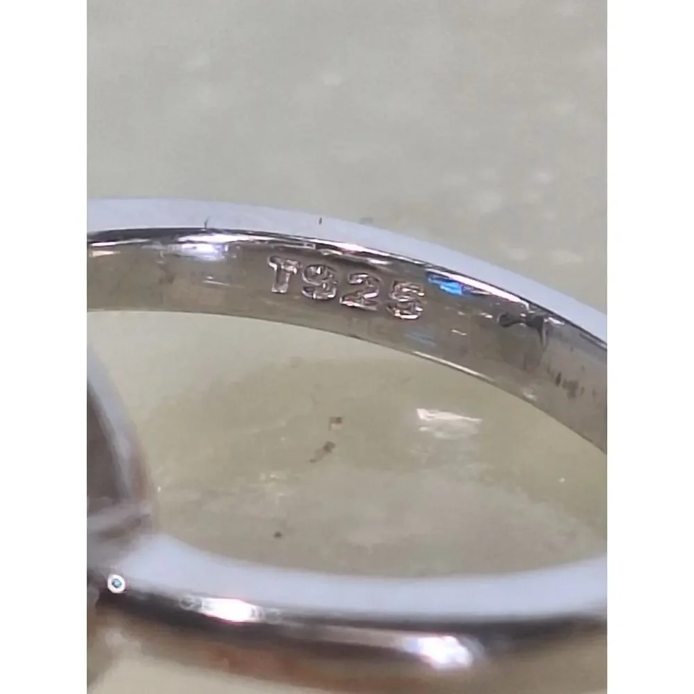 925 Sterling Silver 2.20ct Sapphire Halo Ring Round Blue Size 6.25 NIB
